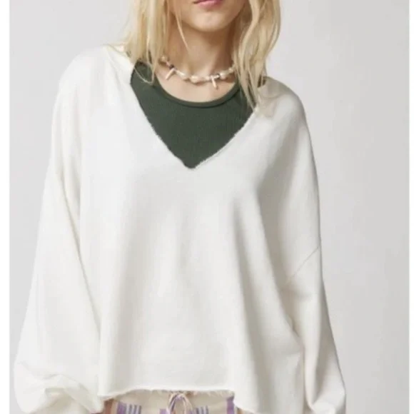 Urban Outfitters Out From Under Pullover Notch Neck Sweatshirt - Picture 2 of 8